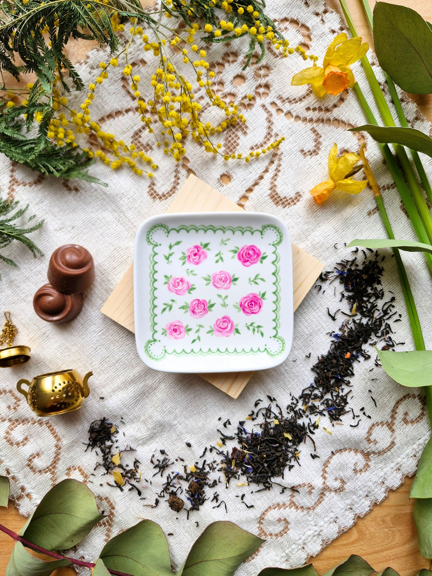 Coupelle Tea Time DENTELLE ET ROSES