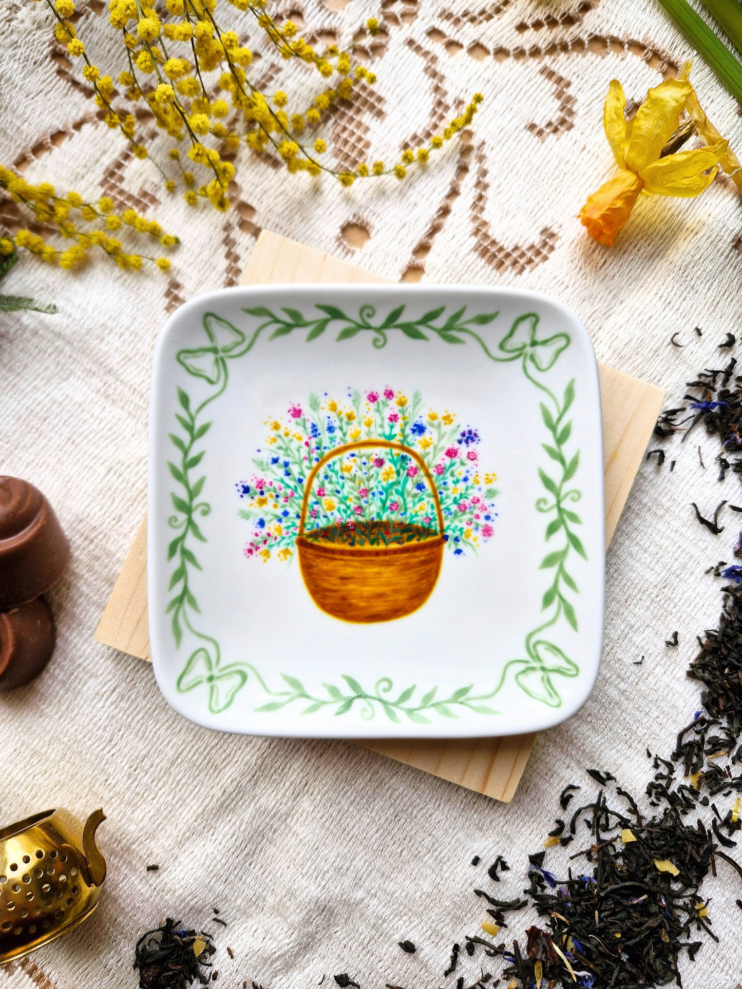 Coupelle Tea Time PANIER FLEURI