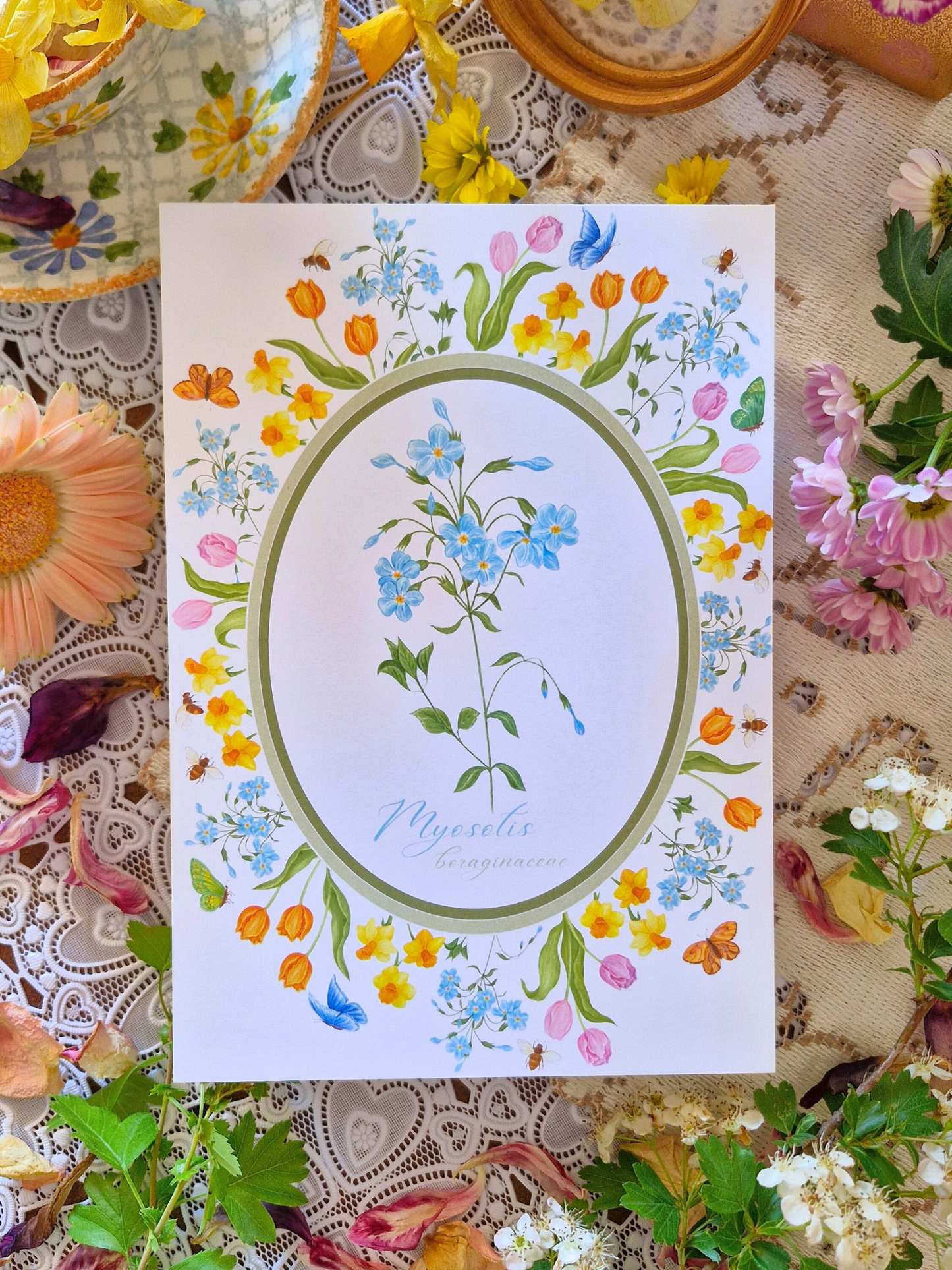 Carte Printanière A5 LE MYOSOTIS