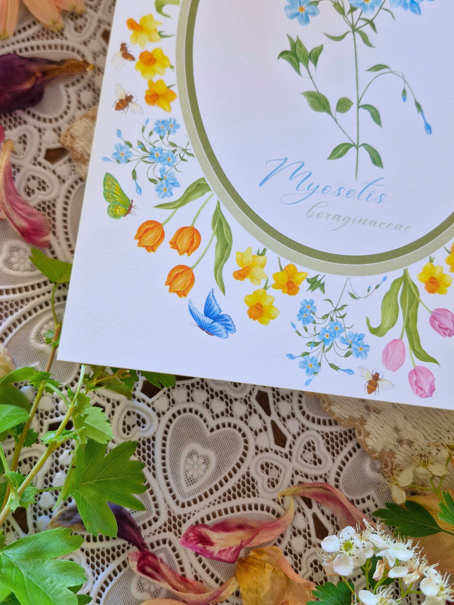 Carte Printanière A5 LE MYOSOTIS