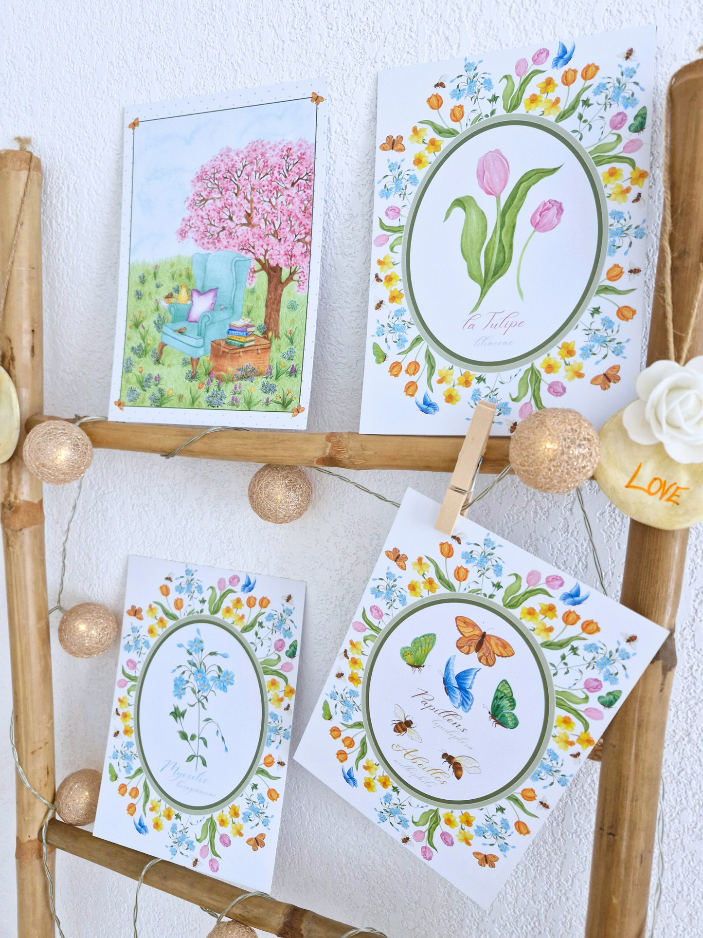 PACK x4 Cartes Printanières A5
