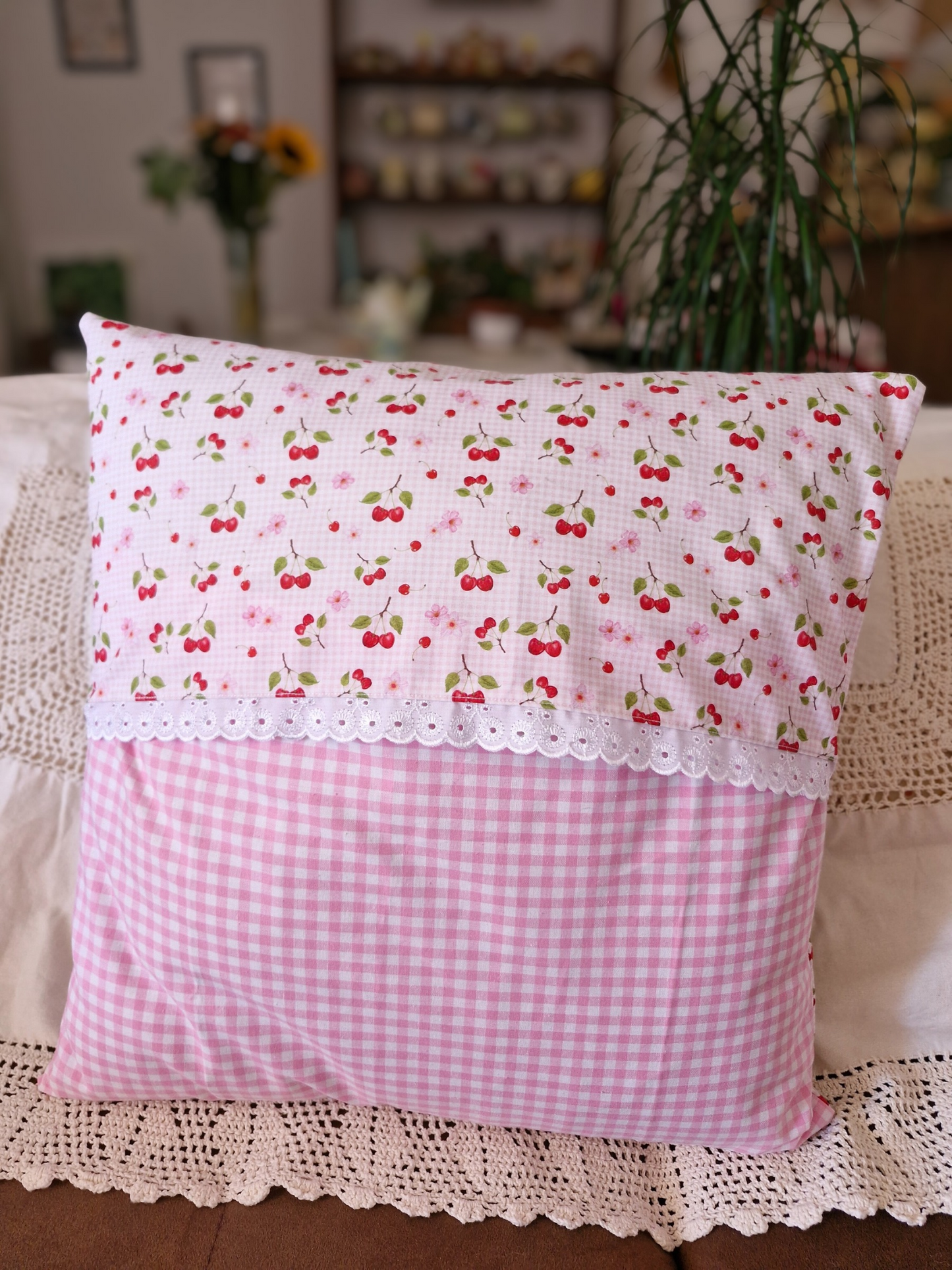 ~CERISE CÂLIN~ Housse de Coussin 45x45cm