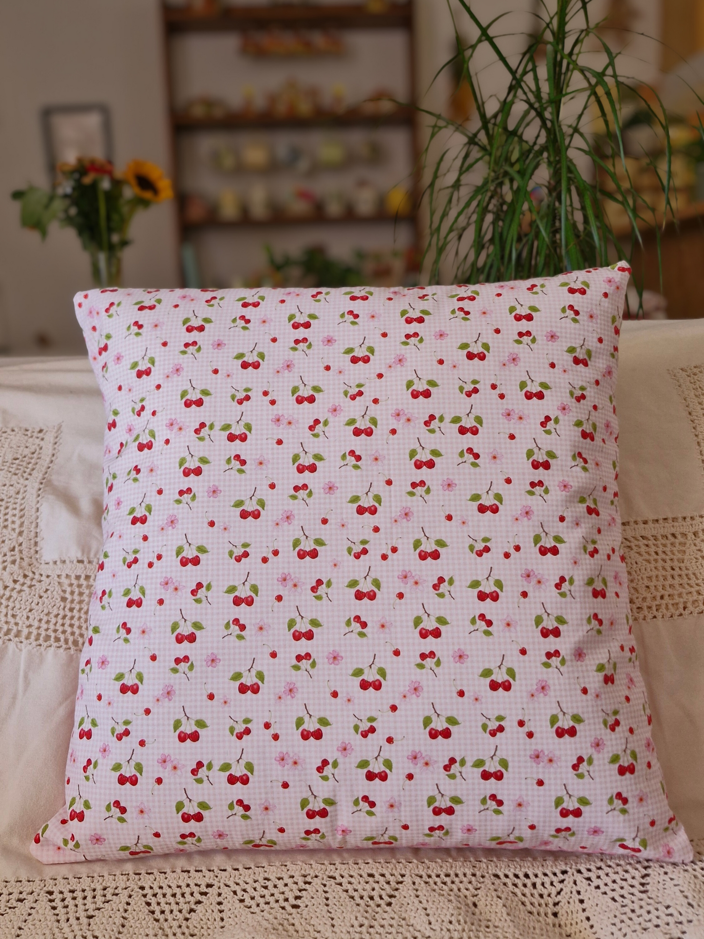 ~CERISE CÂLIN~ Housse de Coussin 45x45cm