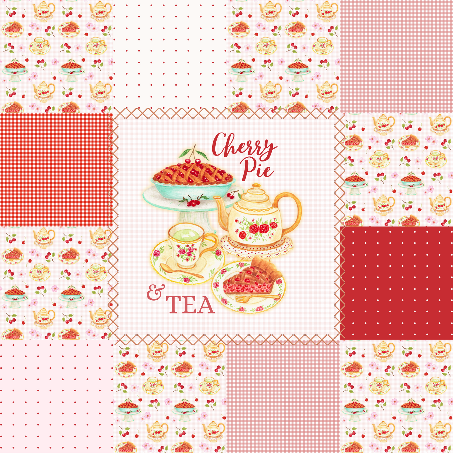 Tissu PATCHWORK CHERRY PIE & TEA