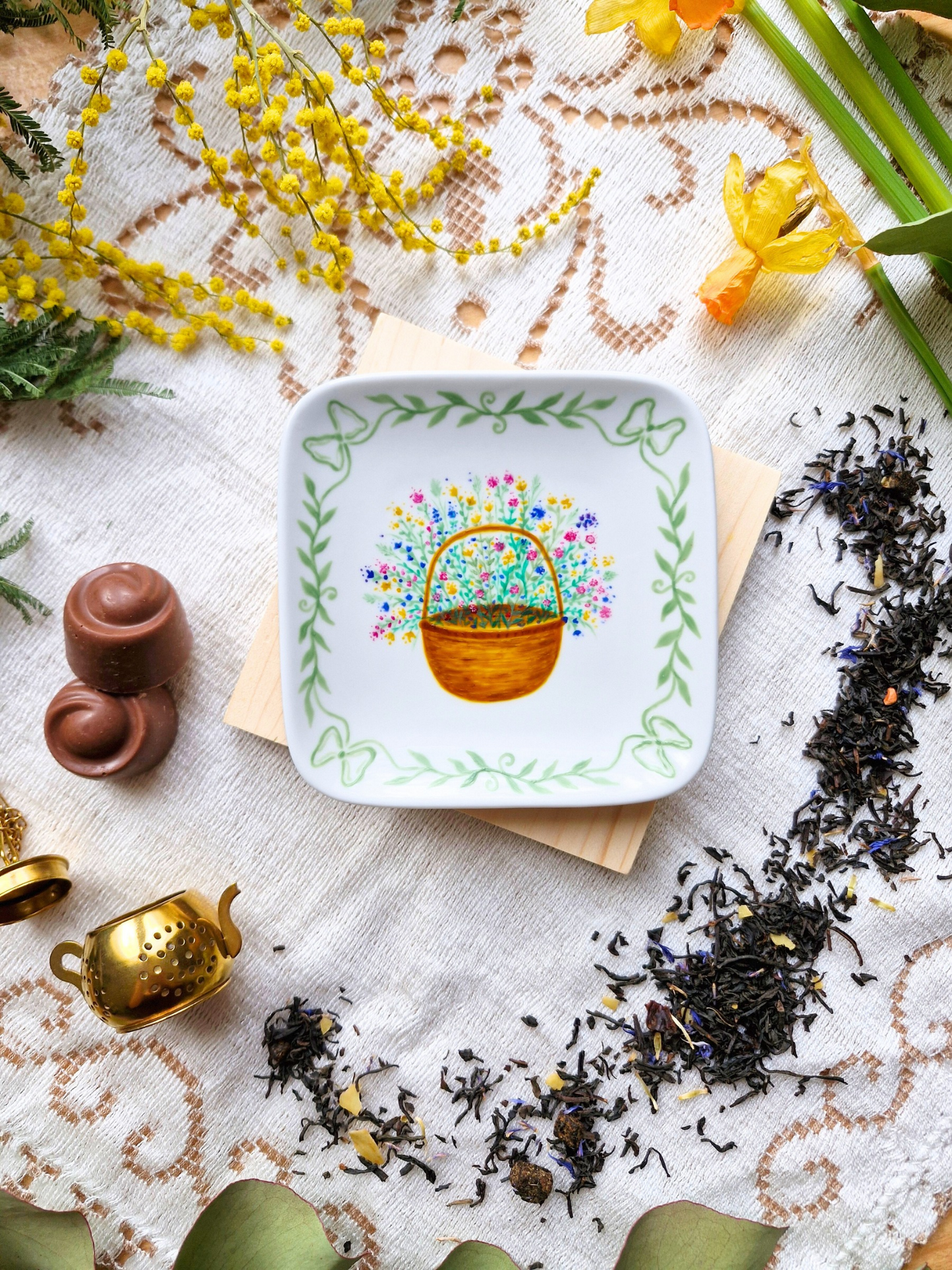 Coupelle Tea Time PANIER FLEURI