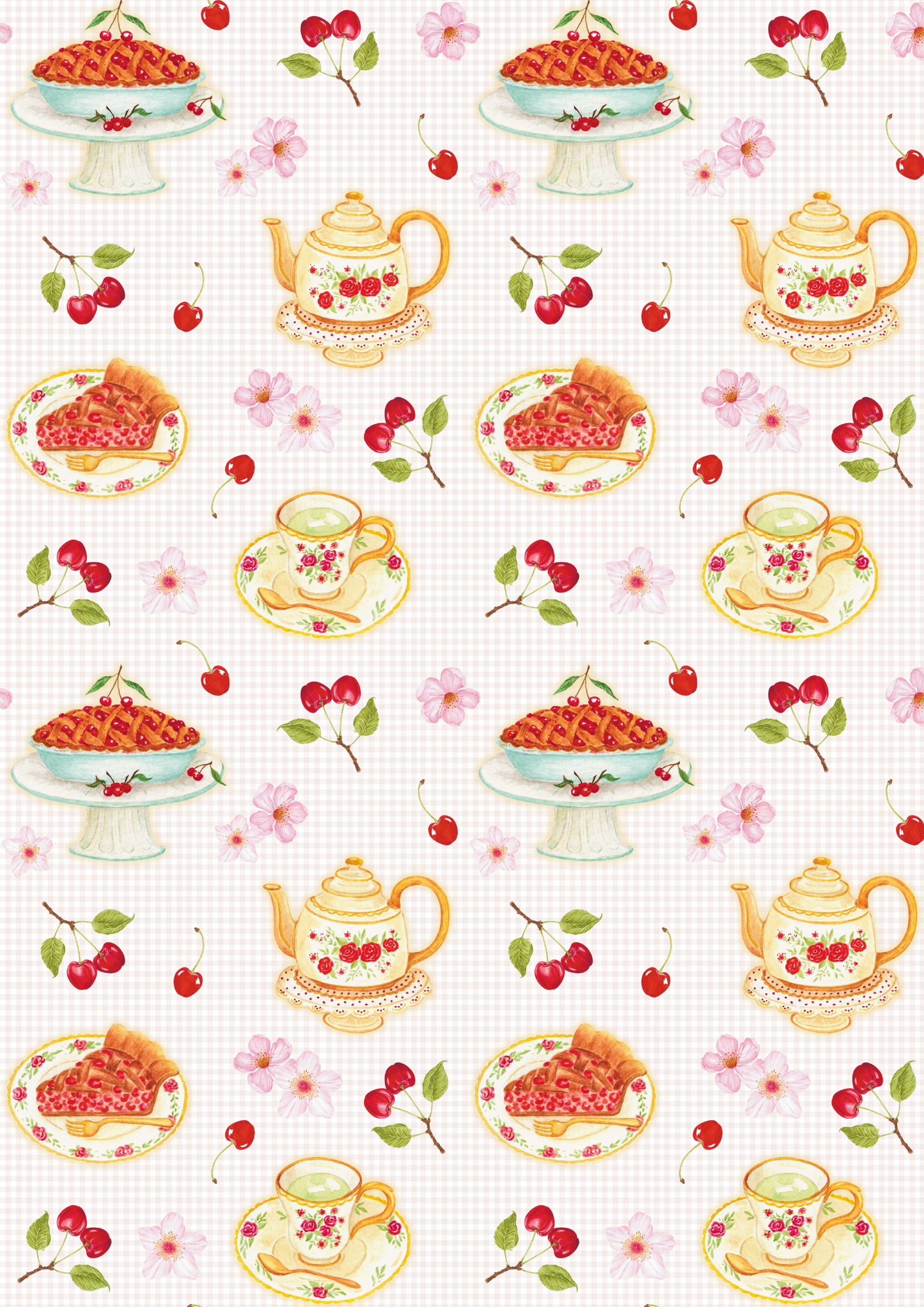 Tissu CHERRY PIE & TEA