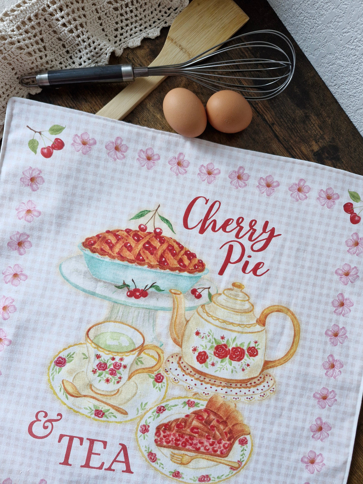 Torchon "Cherry Pie & Tea"