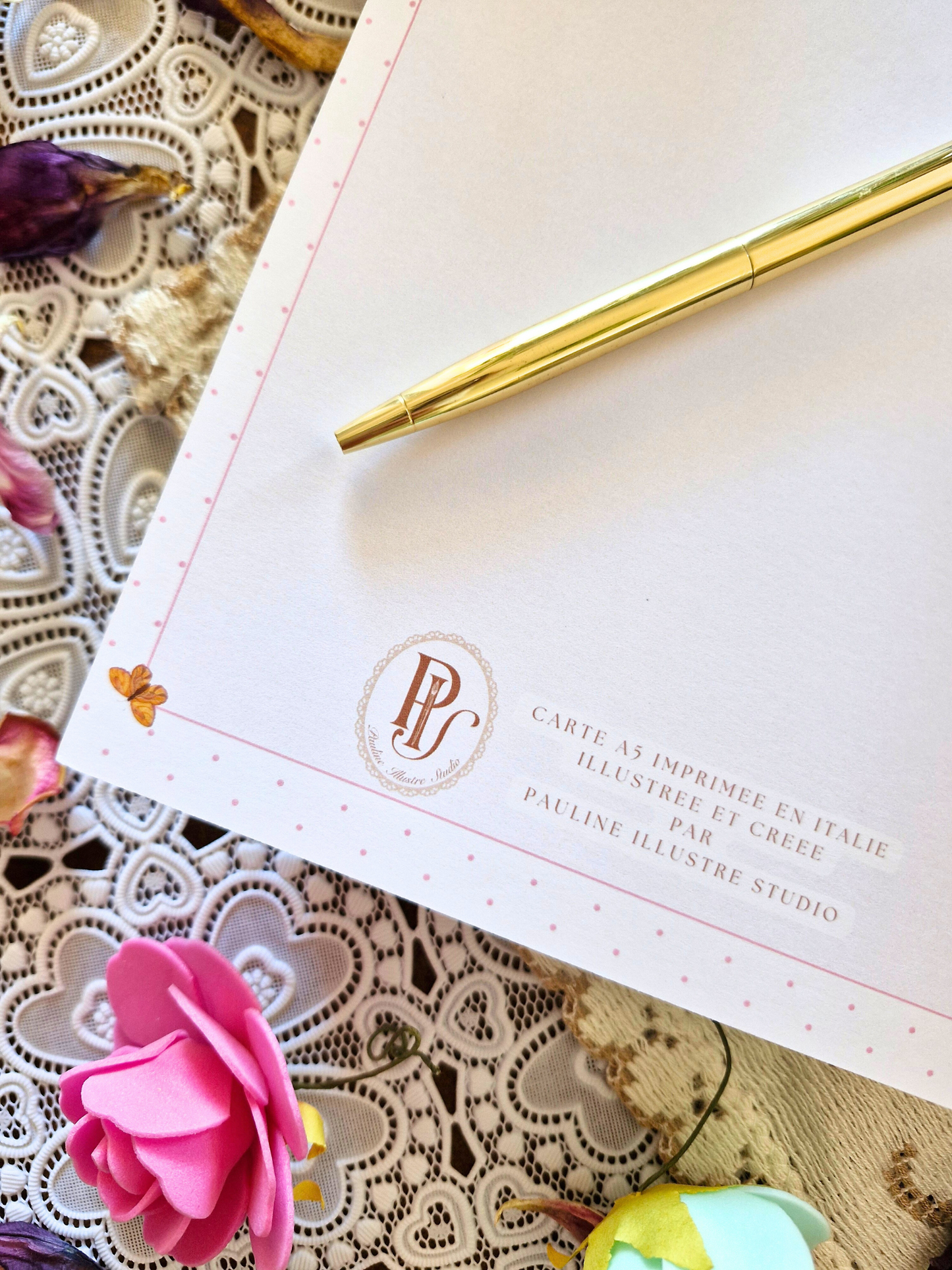 Carte Printanière A5 LECTURE PRINTANIERE rose