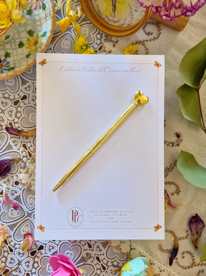 Carte Printanière A5 LECTURE PRINTANIERE rose