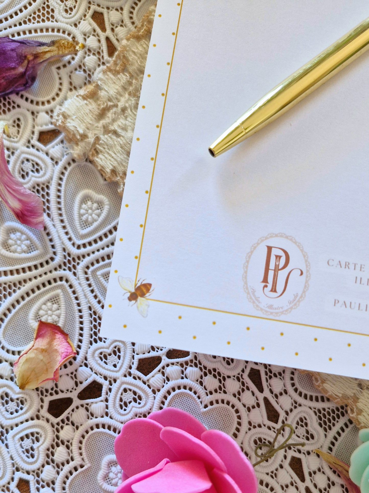 Carte Printanière A5 PAPILLONS et ABEILLES