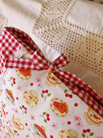 ~CERISE GOURMANDE~ Housse de Coussin 45x45cm