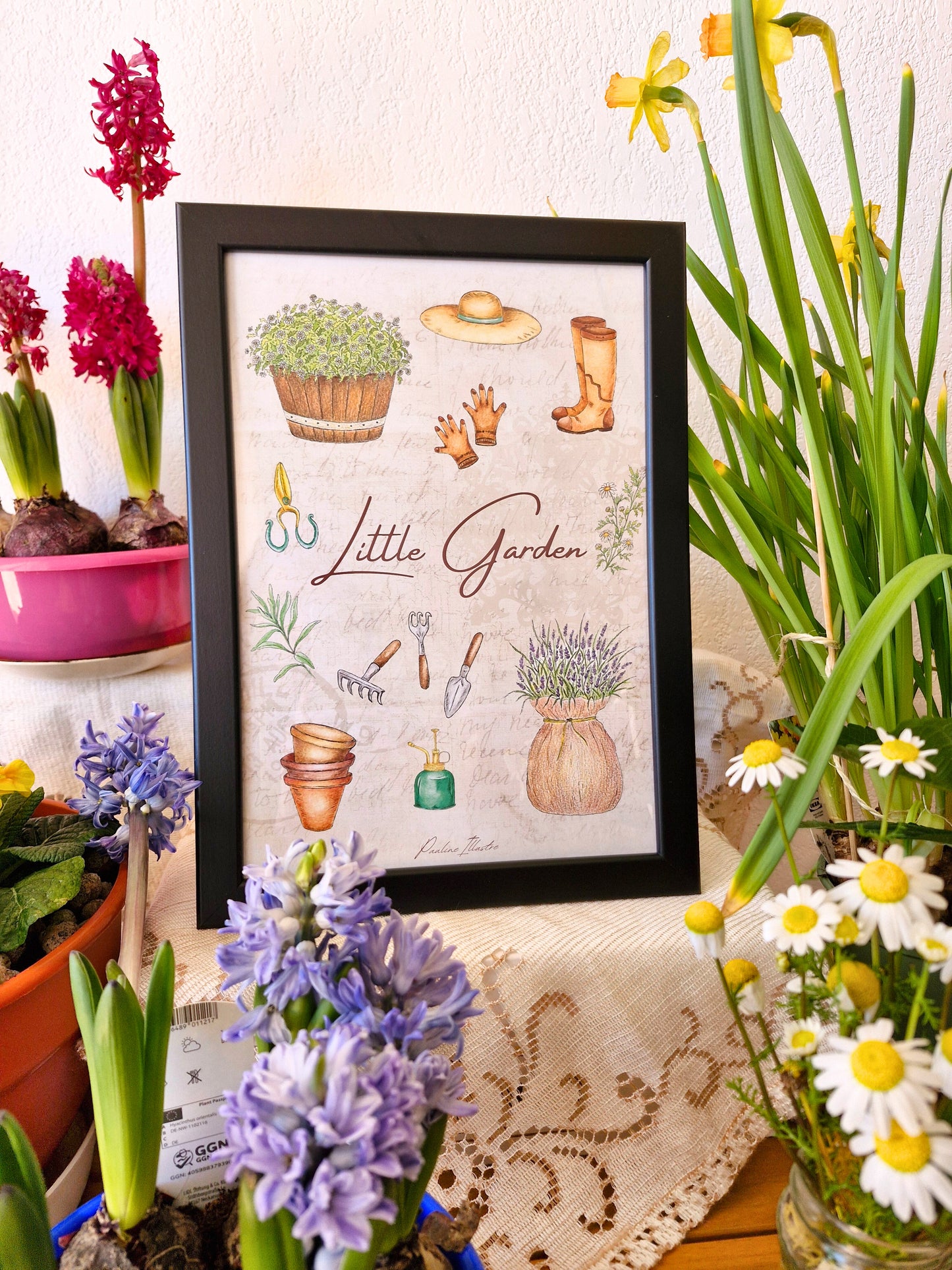 Affiche A4 ~ LITTLE GARDEN (Cottage Flowers)