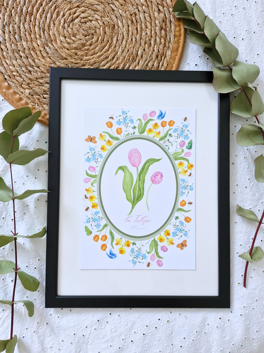 Affiche Printanière TULIPES