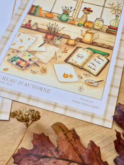 Carte A5 "BUREAU D'AUTOMNE "