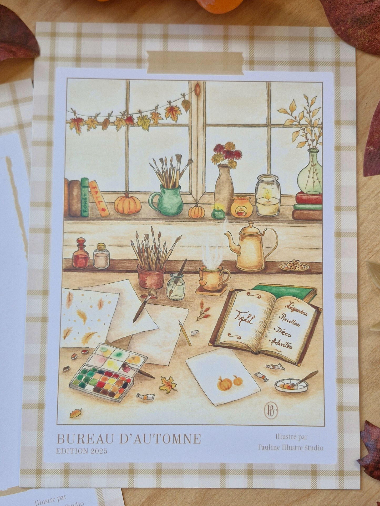 Carte A5 "BUREAU D'AUTOMNE "