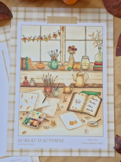 Carte A5 "BUREAU D'AUTOMNE "