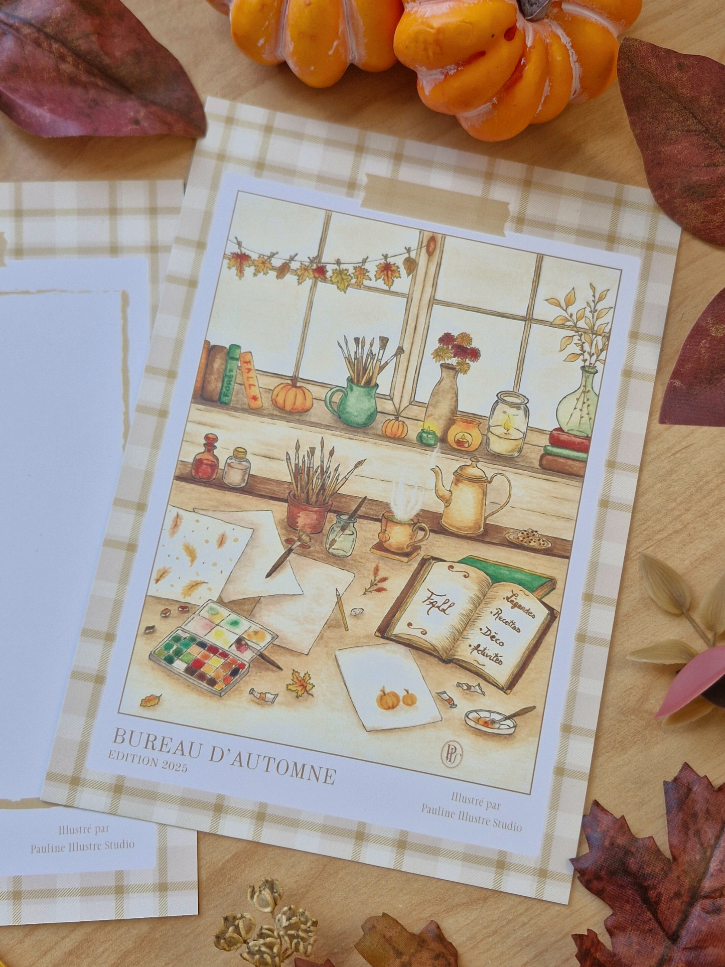 Carte A5 "BUREAU D'AUTOMNE "