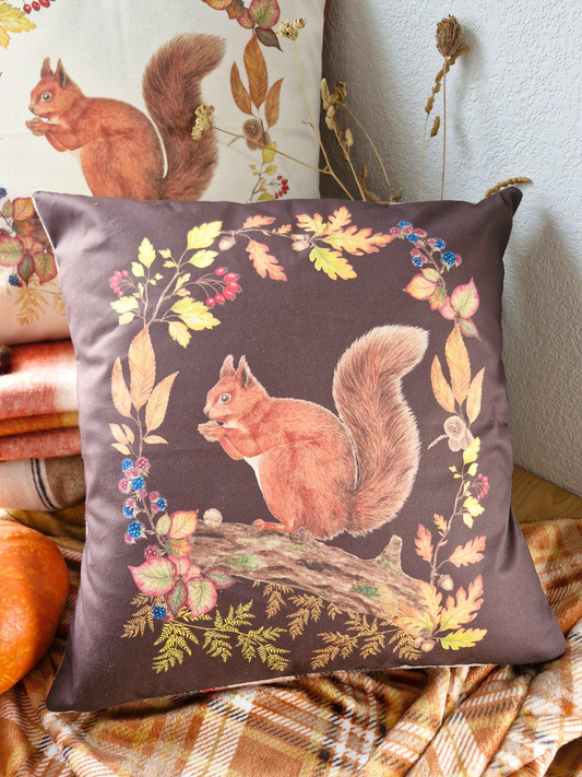 Housse de Coussin ~ ECUREUIL ~