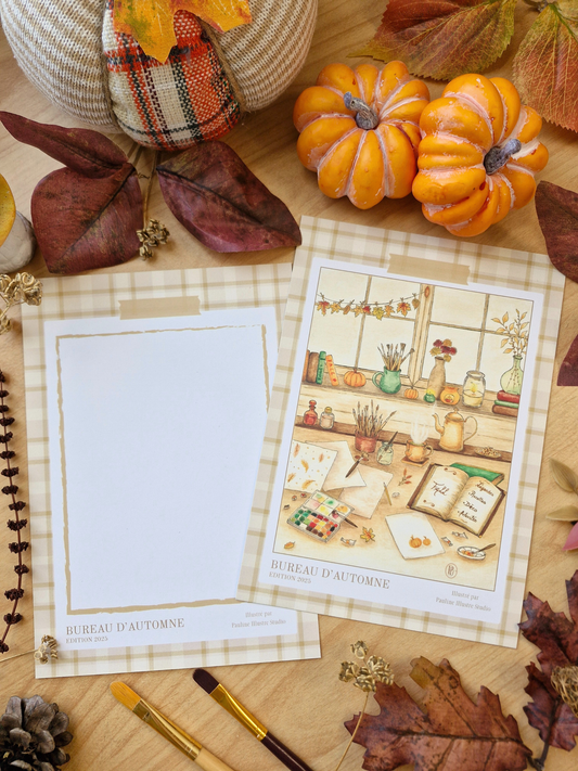 Carte A5 "BUREAU D'AUTOMNE "