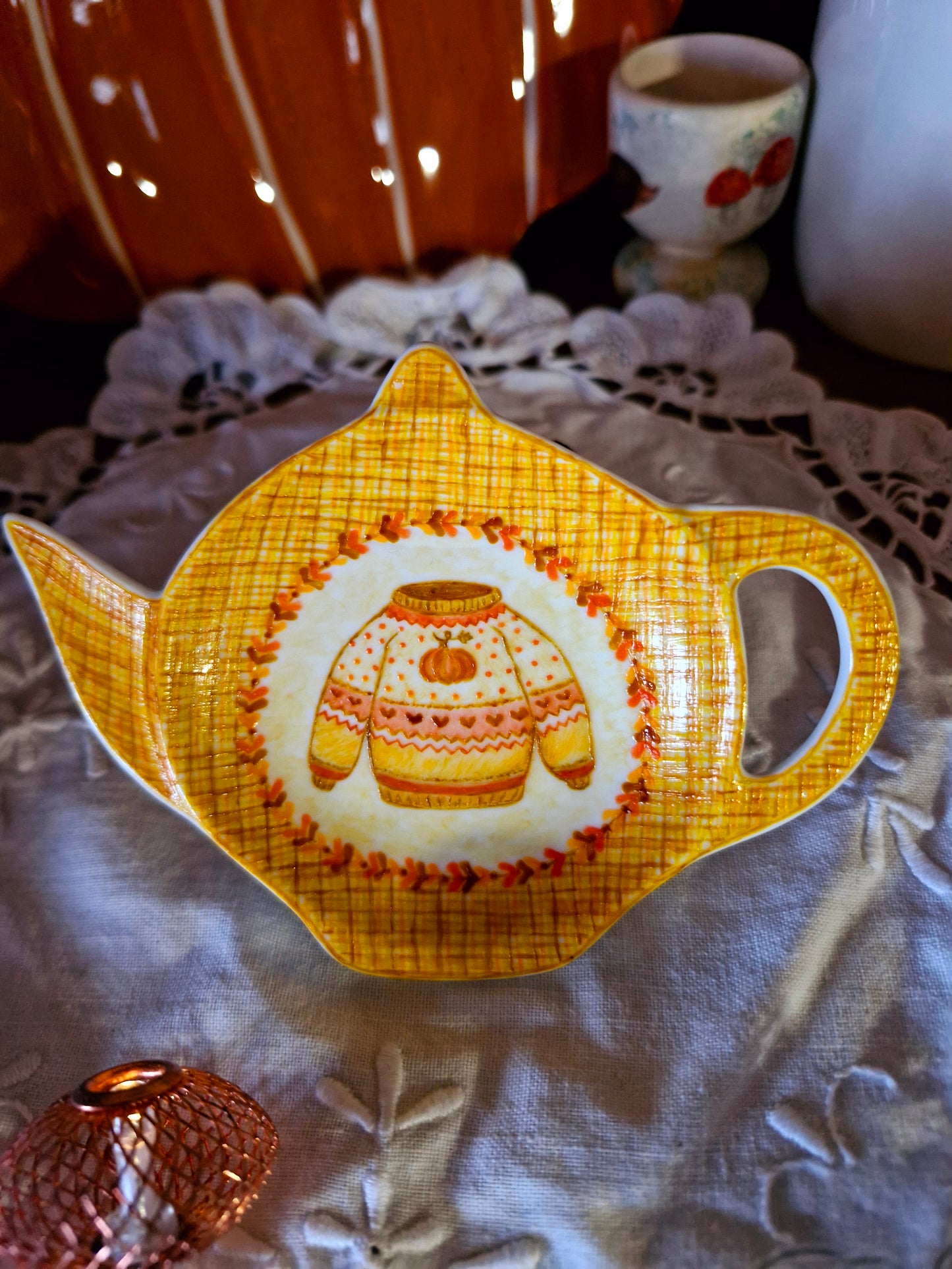 Coupelle Théière "Pull d'Automne"