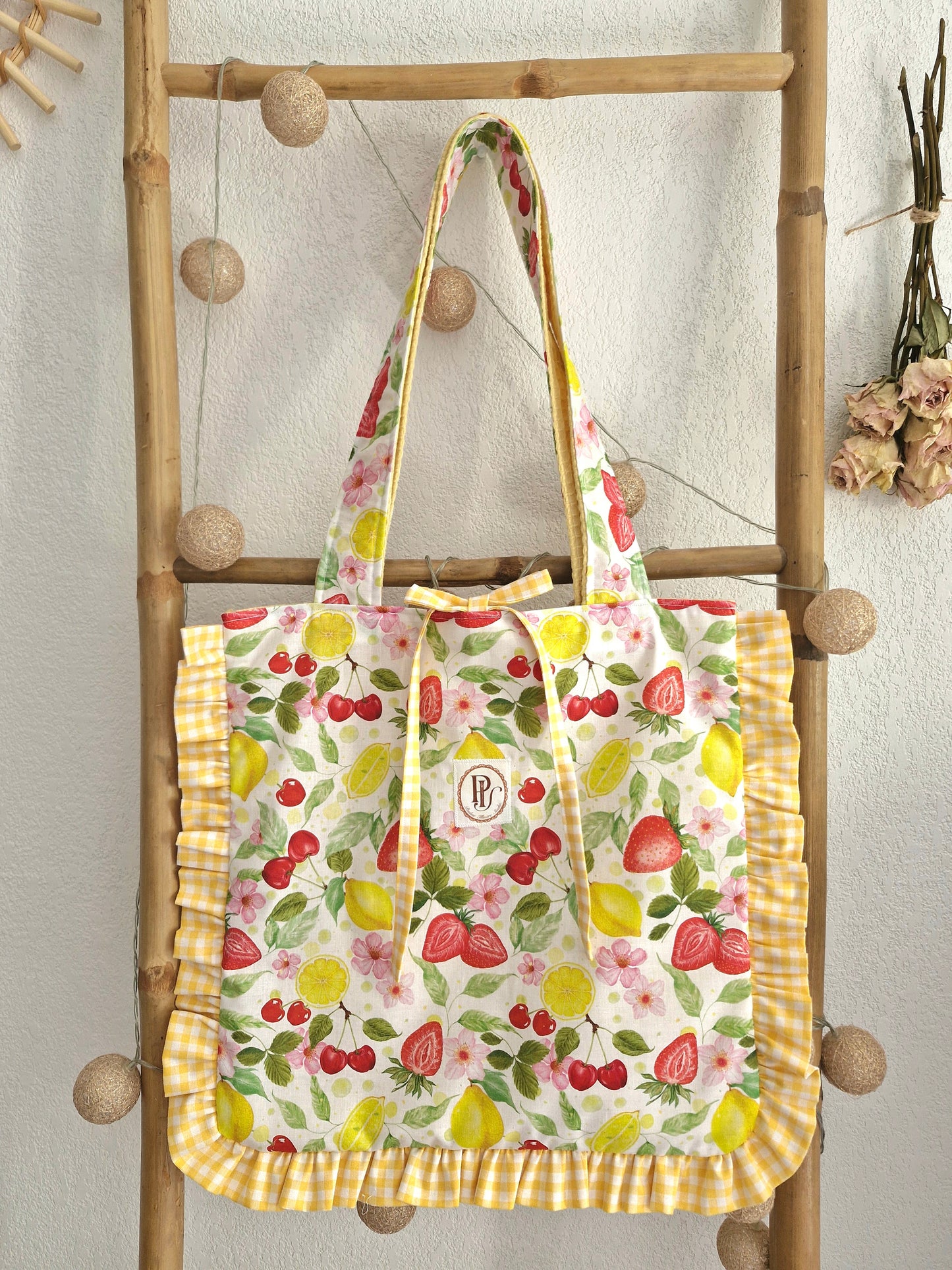 Sac FRUITI'FOU - vichy jaune