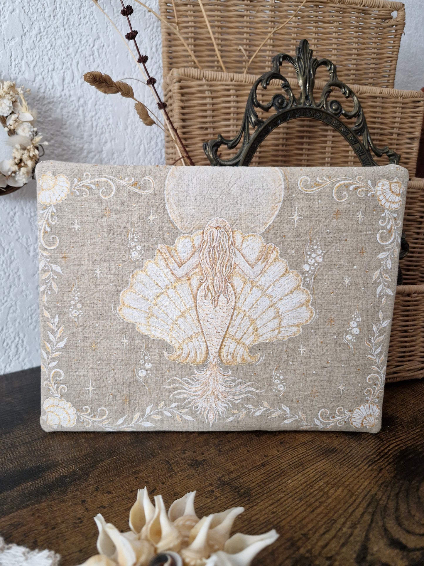Pochette en Lin ~ GOLDEN MERMAID
