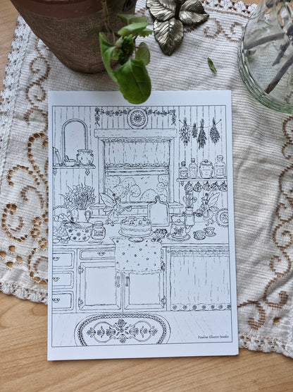Set de 15 illustrations printanières et magiques à peindre