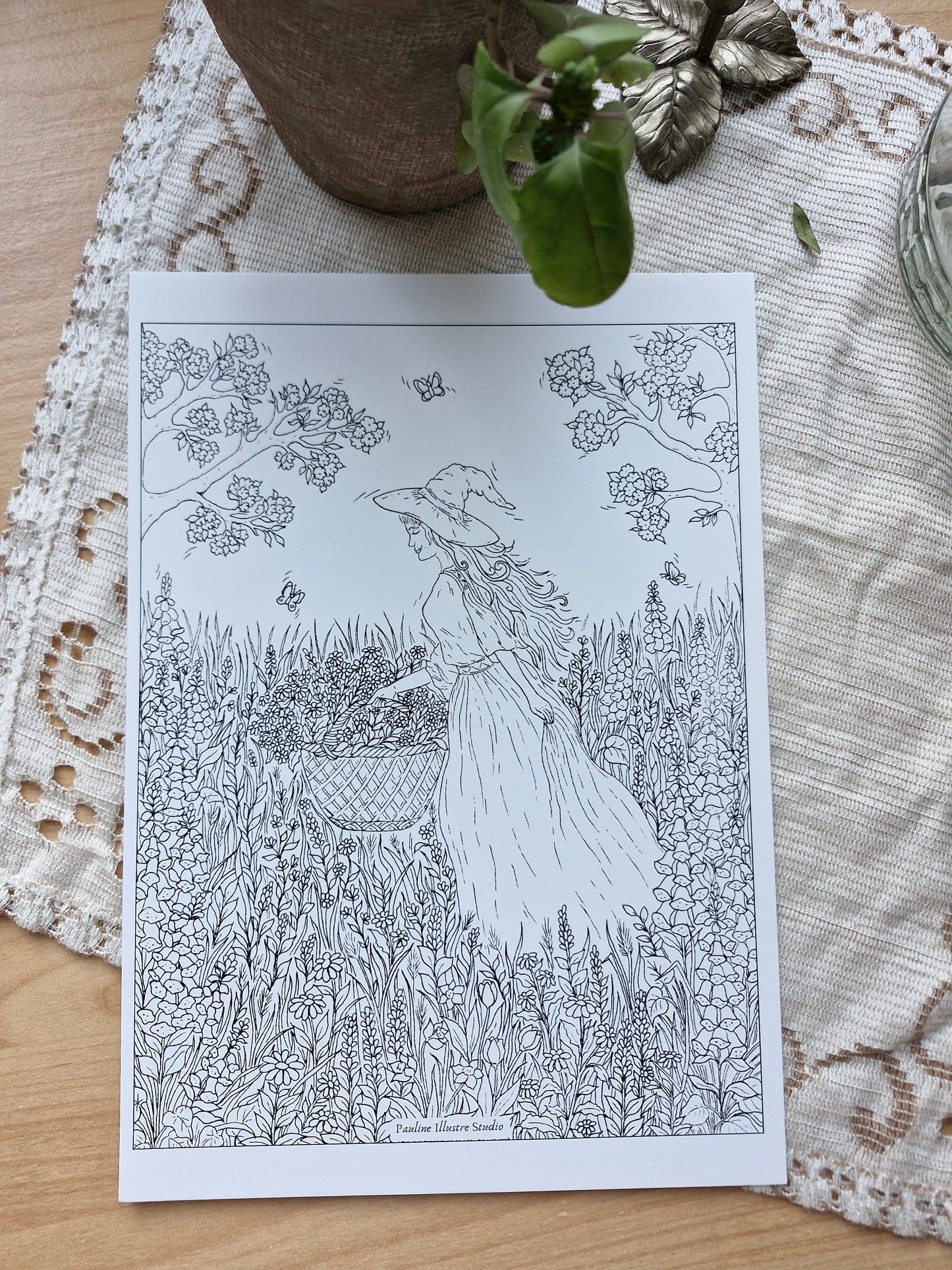 Set de 15 illustrations printanières et magiques à peindre