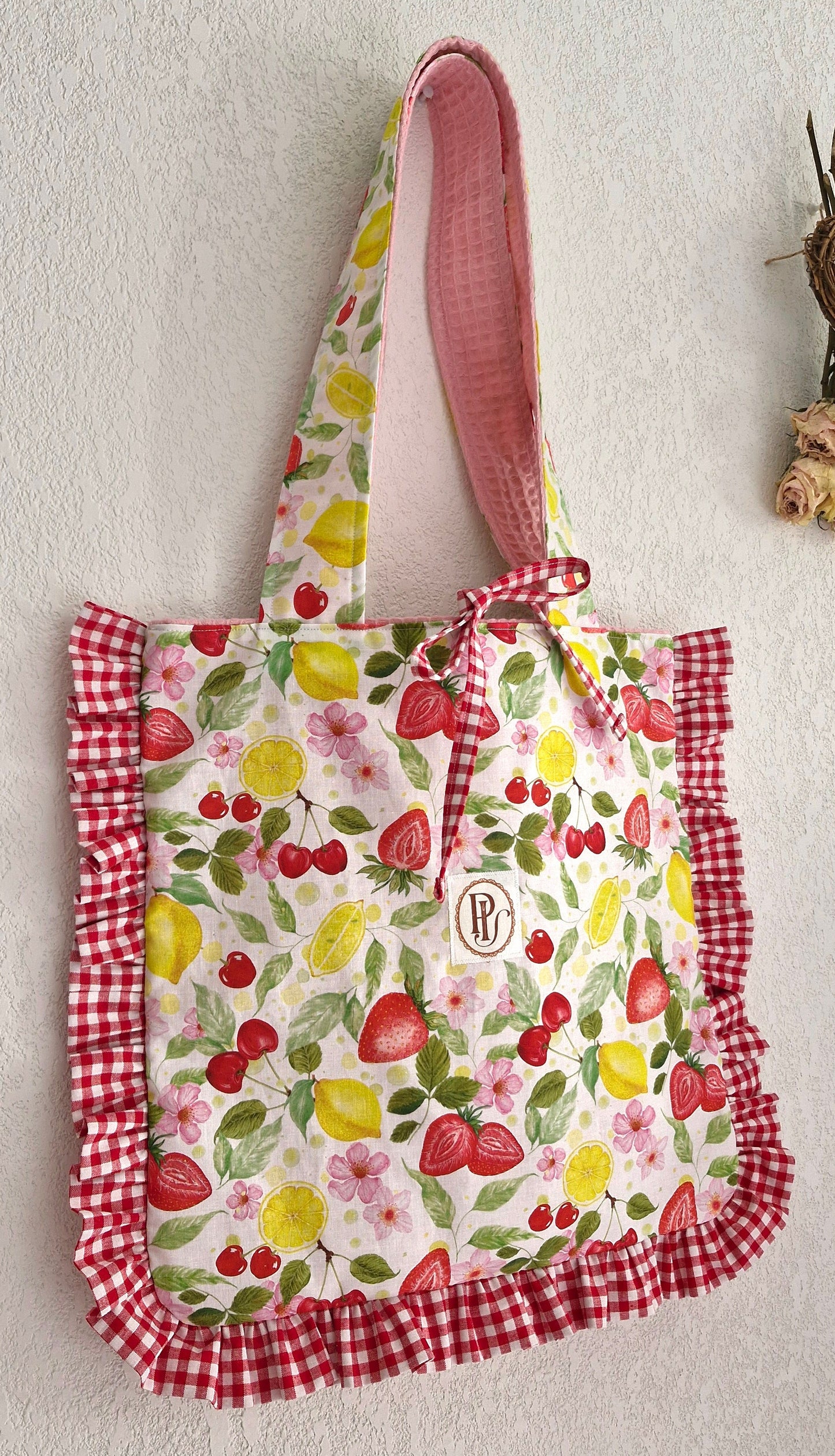 Sac FRUITI'FOU - vichy rouge