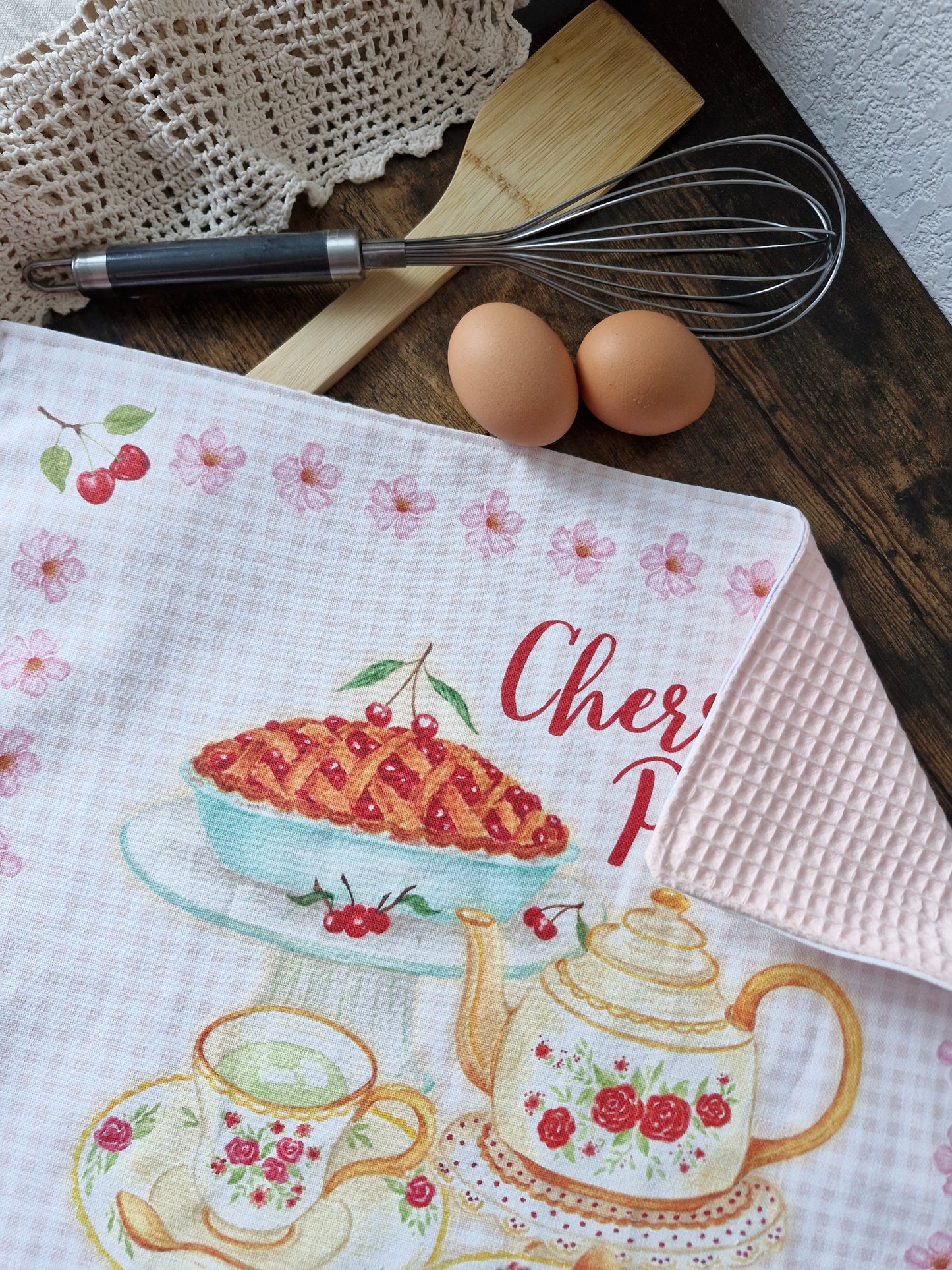 Torchon "Cherry Pie & Tea"