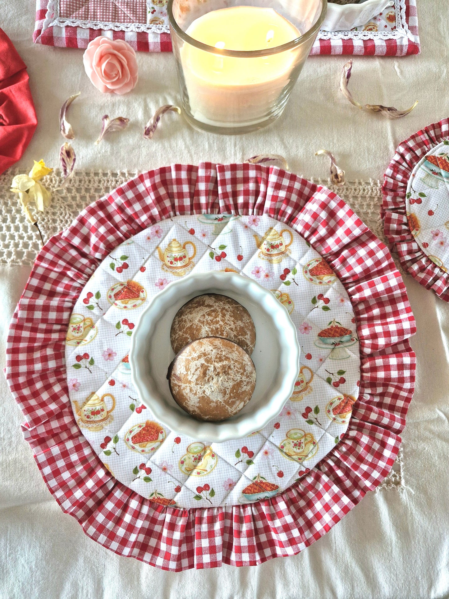 Set de Table Rond "Goûter au Cottage"