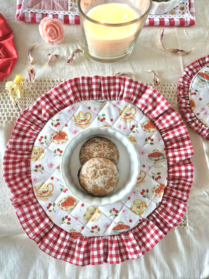 Set de Table Rond "Goûter au Cottage"