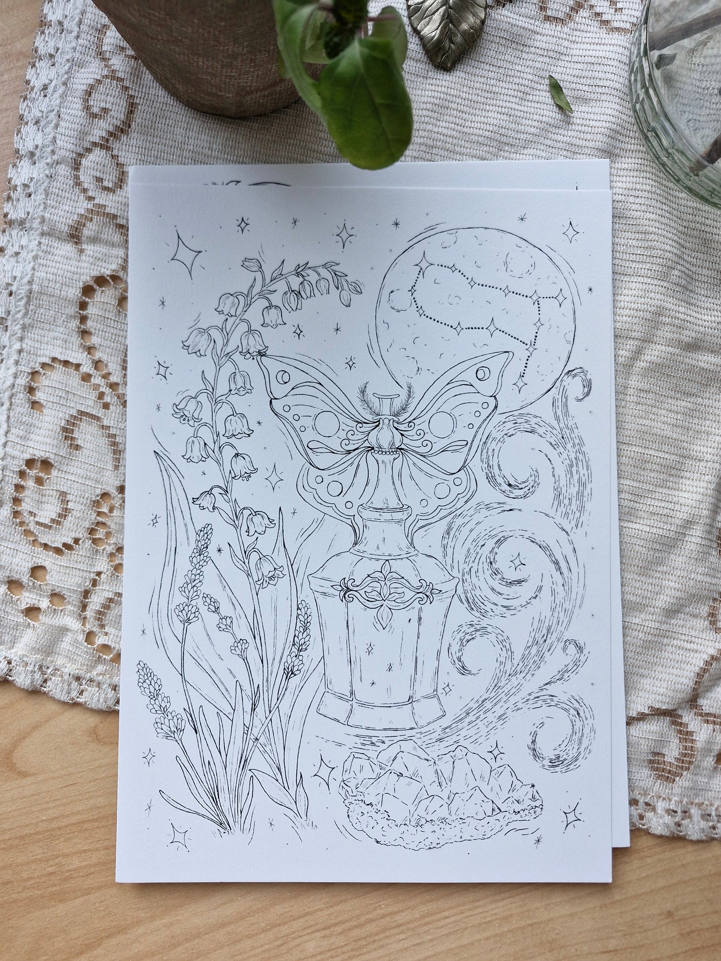 Set de 15 illustrations printanières et magiques à peindre
