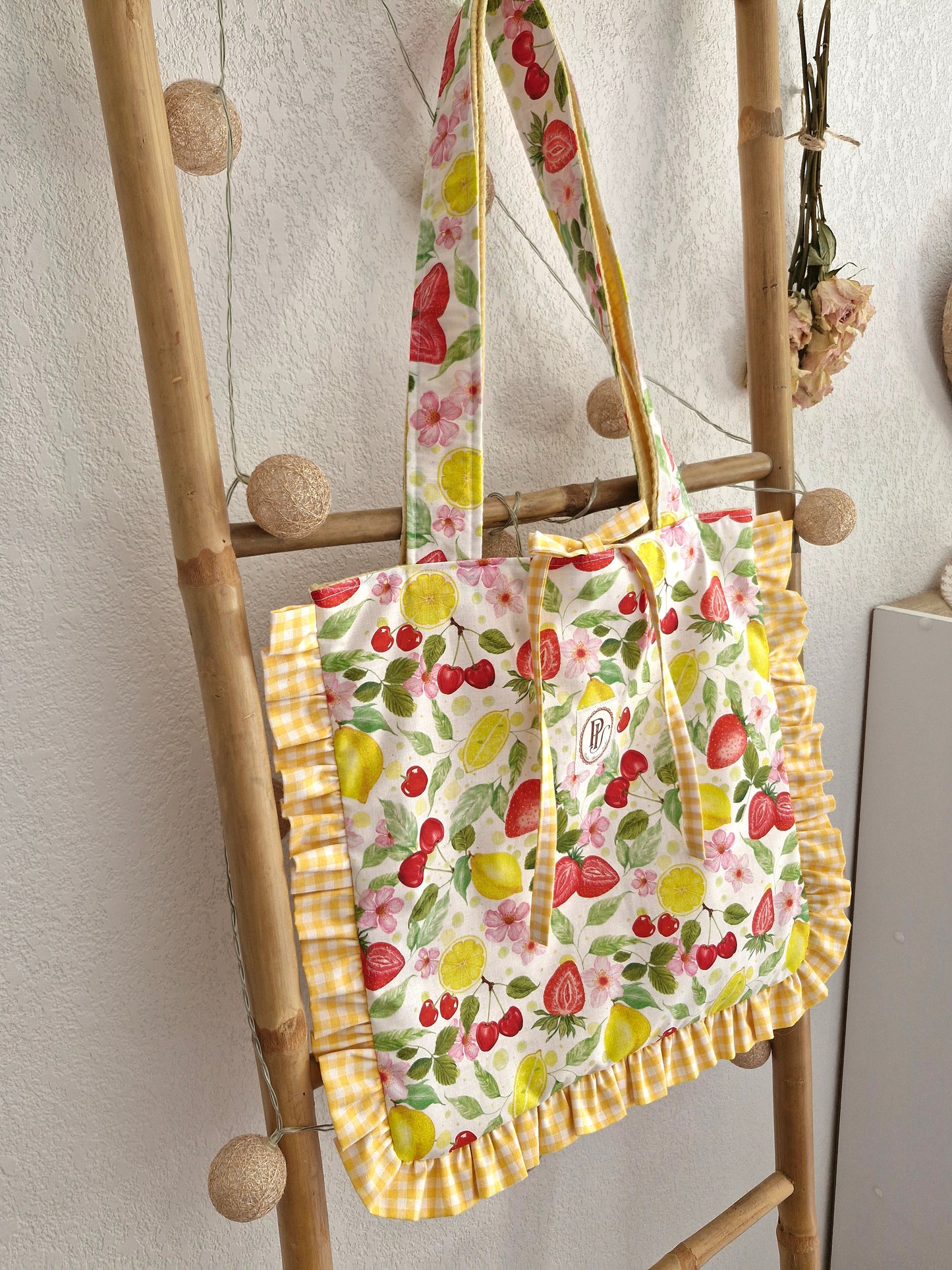 Sac FRUITI'FOU - vichy jaune