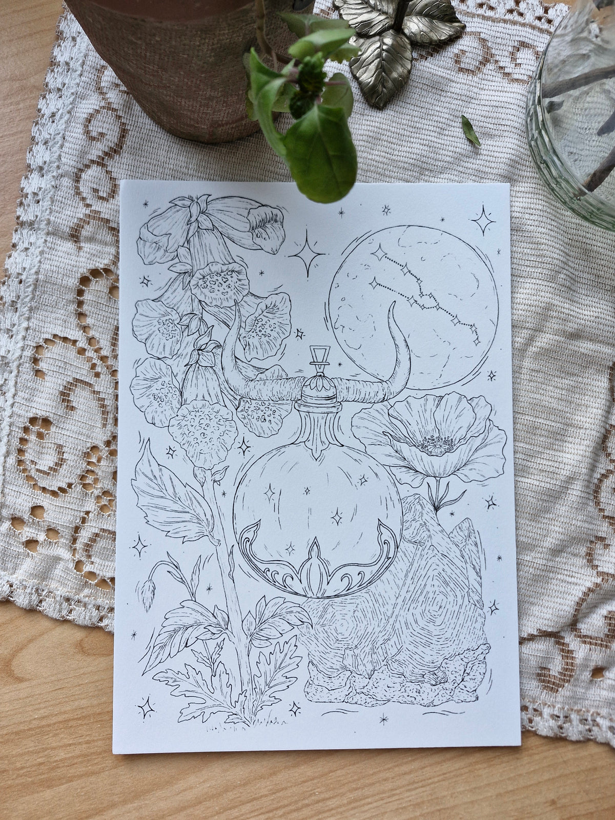 Set de 15 illustrations printanières et magiques à peindre