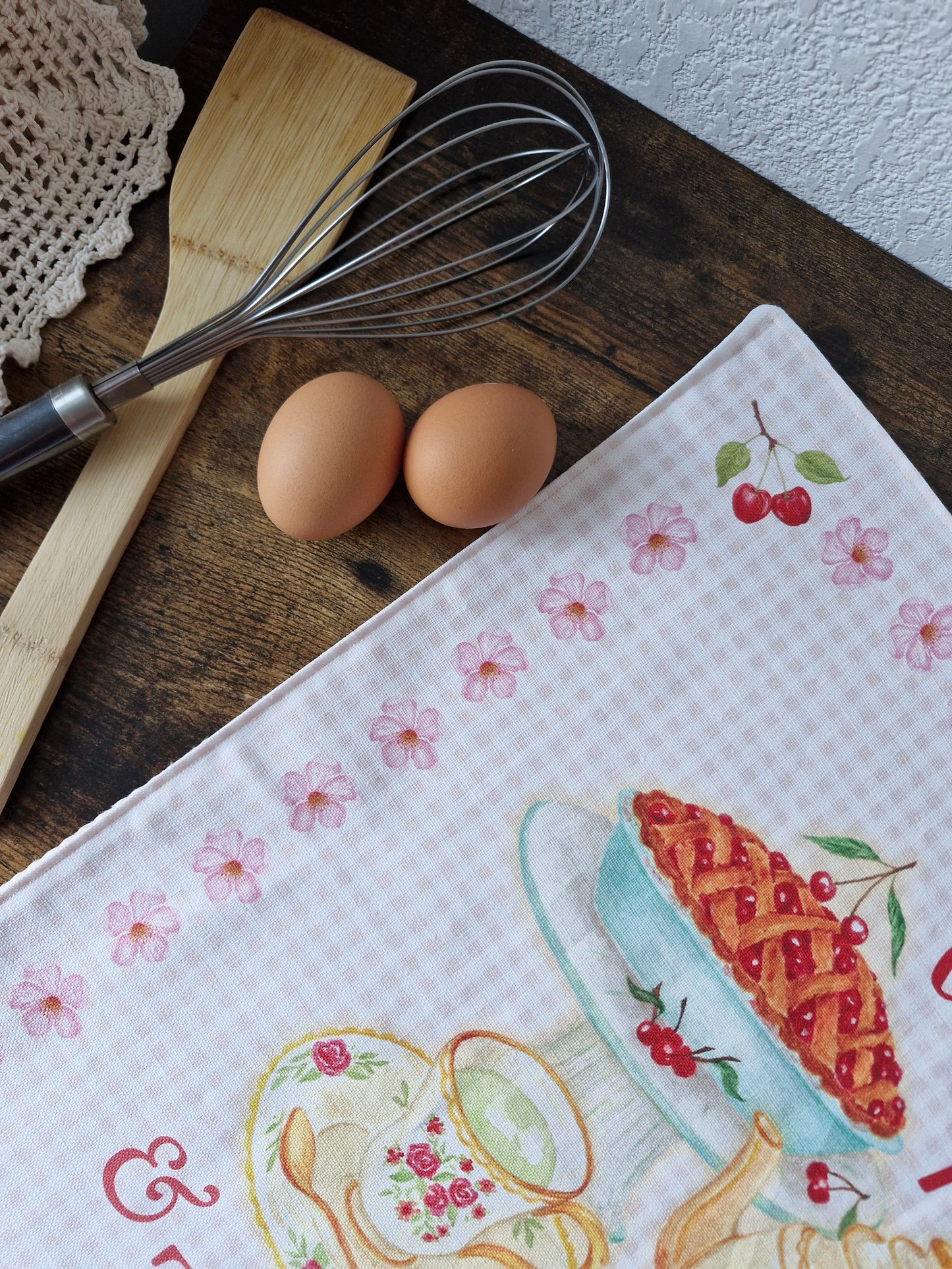 Torchon "Cherry Pie & Tea"