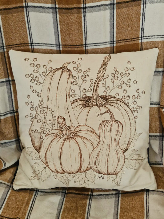 Housse de Coussin ~ Citrouilles d'Atan