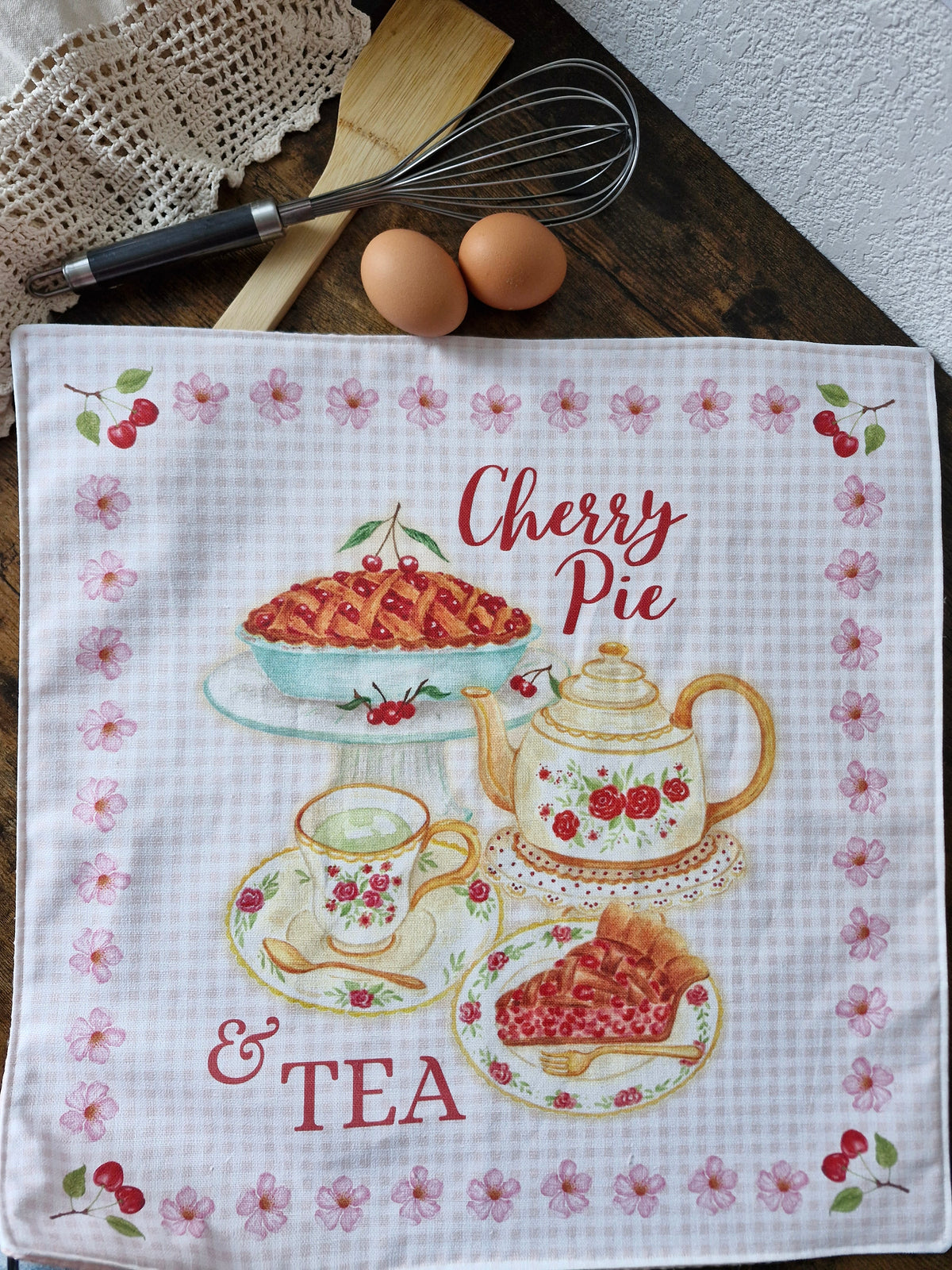 Torchon "Cherry Pie & Tea"