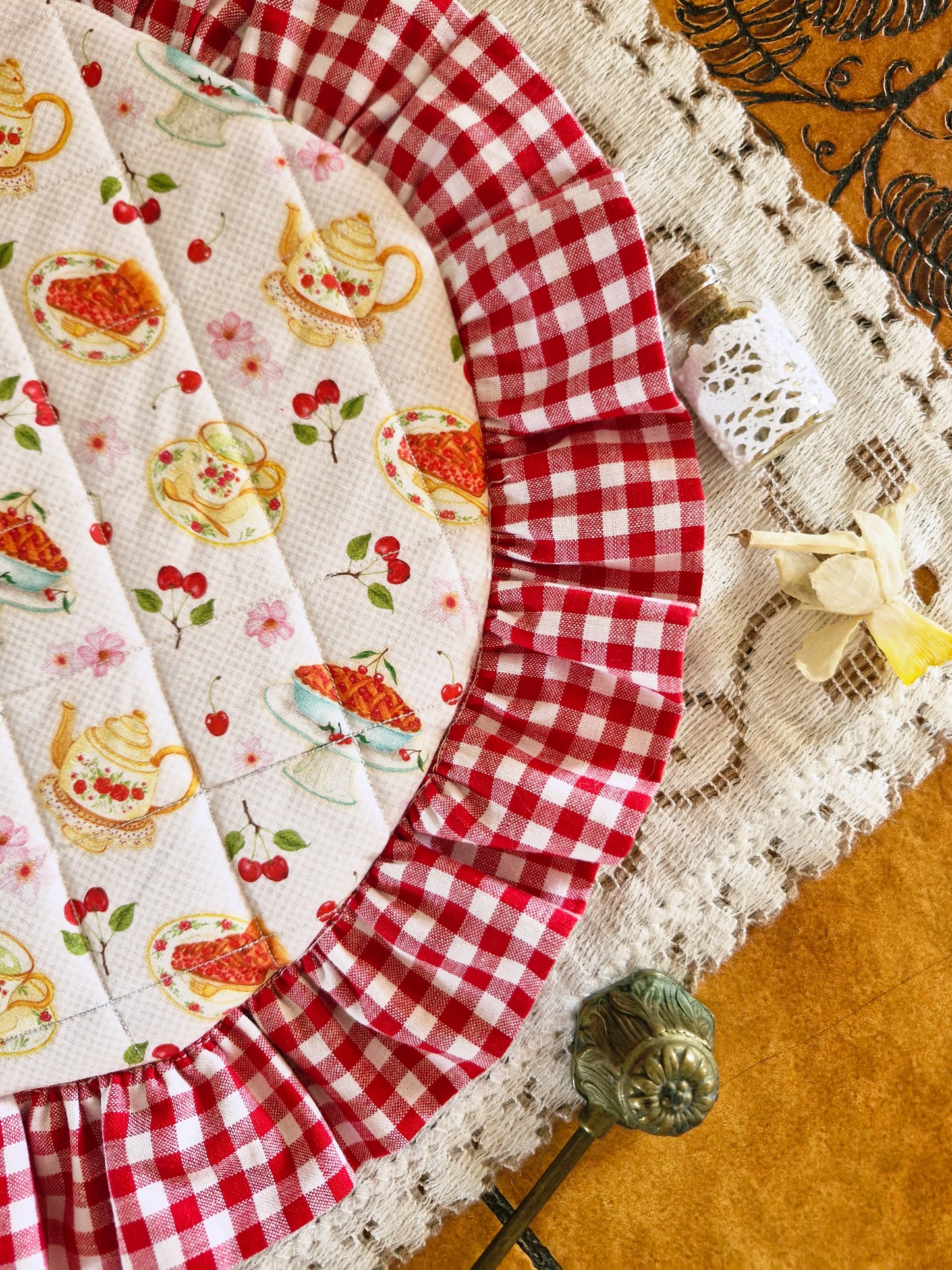 Set de Table Rond "Goûter au Cottage"